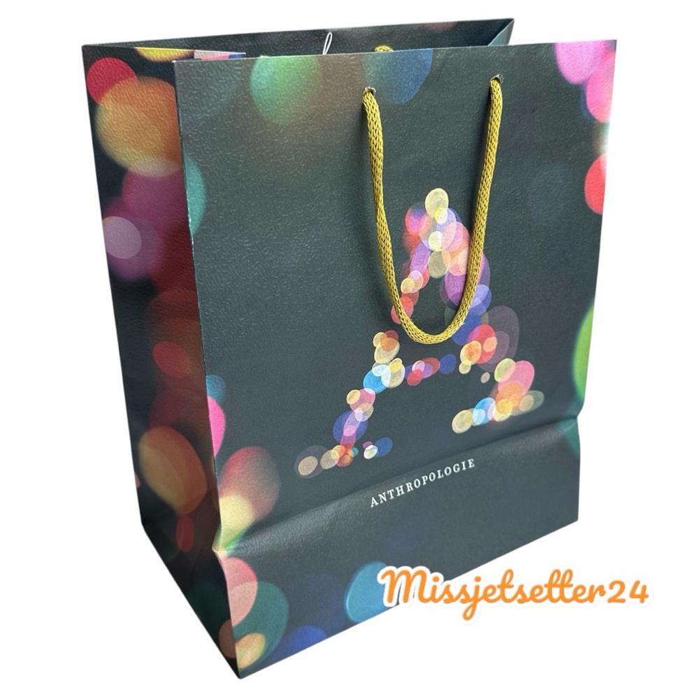Anthropologie Festive Lights Holiday Shopping Bag